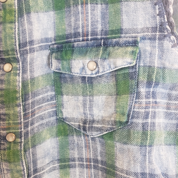 Blank NYC girls plaid button down shirt - Picture 4 of 7